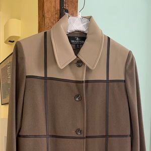 Braefair Wool and Leather Coat
